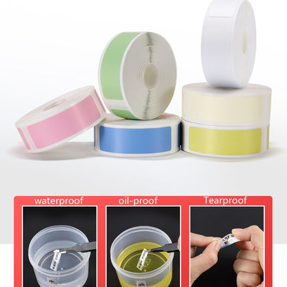 2 PCS ซูเปอร์มาร์เก็ตสินค้าสติกเกอร์ป้ายราคากระดาษ Self-Adhesive ป้ายความร้อนกระดาษสำหรับ NIIMBOT D11, White 12x22mm 260 Sheets, White 12x40mm 160 Sheets, White 15x50mm 130 Sheets, Warm Yellow 12x40mm 160 Sheets
