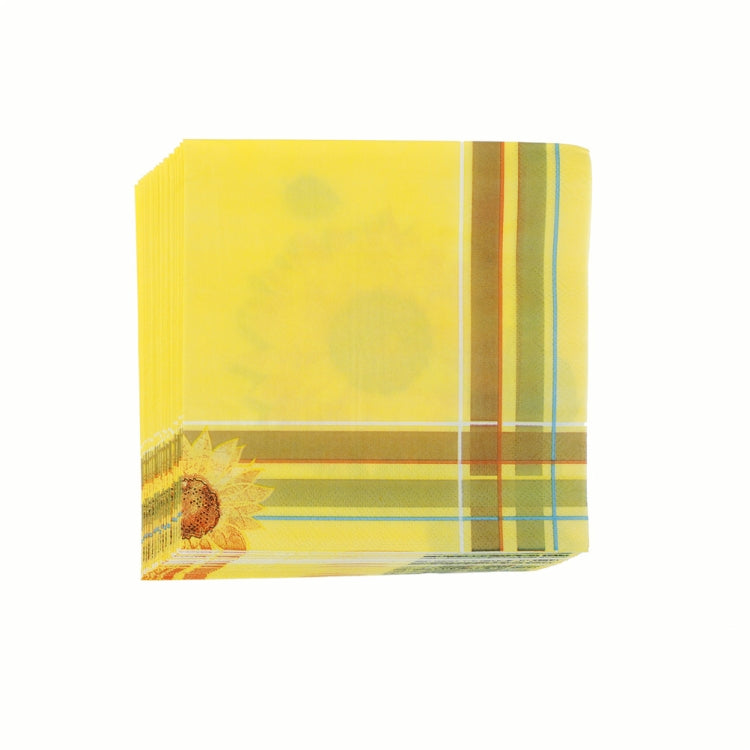 กระดาษเช็ดปากตกแต่งงานปาร์ตี้สีสันสดใส, Yellow Sunflower