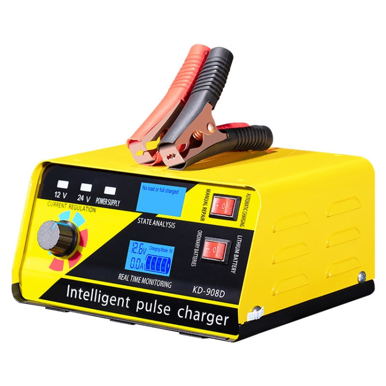 KD-908D แบตเตอรี่ตะกั่วกรดเครื่องชาร์จซ่อมอัจฉริยะเครื่องชาร์จแบตเตอรี่รถยนต์, US Plug, UK Plug, AU Plug
