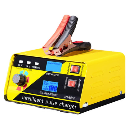 KD-908D แบตเตอรี่ตะกั่วกรดเครื่องชาร์จซ่อมอัจฉริยะเครื่องชาร์จแบตเตอรี่รถยนต์, US Plug, UK Plug, AU Plug