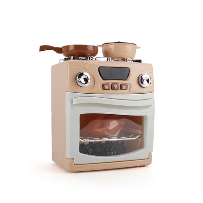 จำลองปริศนาครัวของเล่นเล่นบ้านเครื่องใช้ในครัวรุ่น, Washing Machine, Bread Machine, Stove Oven, Water Dispenser, Microwave Oven, Egg Steamer, Juicer