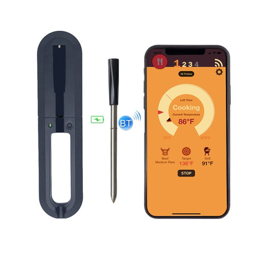 TY530 BBQ Probe เครื่องวัดอุณหภูมิบลูทูธไร้สาย APP โทรศัพท์มือถือครัวอาหารบาร์บีคิวเตาอบเครื่องวัดอุณหภูมิ, Food Temperature Range: -40-100 degree