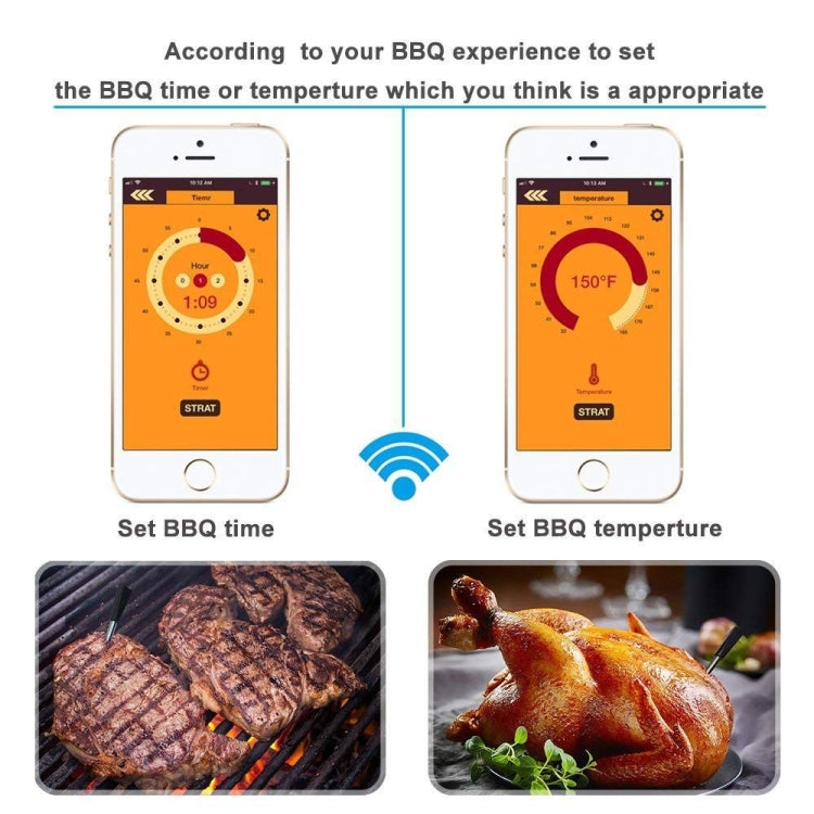 TY530 BBQ Probe เครื่องวัดอุณหภูมิบลูทูธไร้สาย APP โทรศัพท์มือถือครัวอาหารบาร์บีคิวเตาอบเครื่องวัดอุณหภูมิ, Food Temperature Range: -40-100 degree