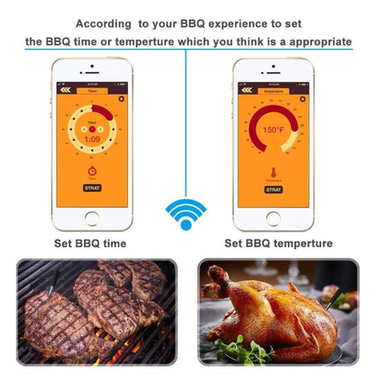 TY530 BBQ Probe เครื่องวัดอุณหภูมิบลูทูธไร้สาย APP โทรศัพท์มือถือครัวอาหารบาร์บีคิวเตาอบเครื่องวัดอุณหภูมิ, Food Temperature Range: -40-100 degree