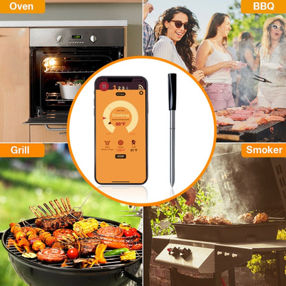 TY530 BBQ Probe เครื่องวัดอุณหภูมิบลูทูธไร้สาย APP โทรศัพท์มือถือครัวอาหารบาร์บีคิวเตาอบเครื่องวัดอุณหภูมิ, Food Temperature Range: -40-100 degree