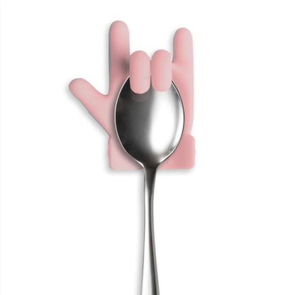 2 PCS Little Finger Shape Tea Heroes ช้อนชา,การจัดส่งสีแบบสุ่ม, Teaspoon Holder