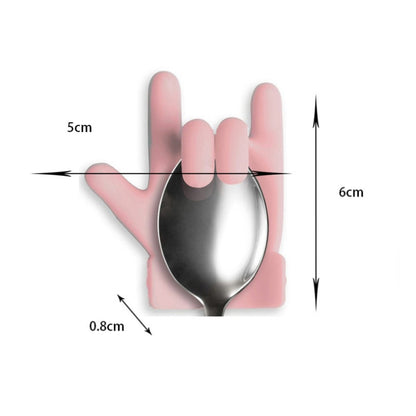 2 PCS Little Finger Shape Tea Heroes ช้อนชา,การจัดส่งสีแบบสุ่ม, Teaspoon Holder