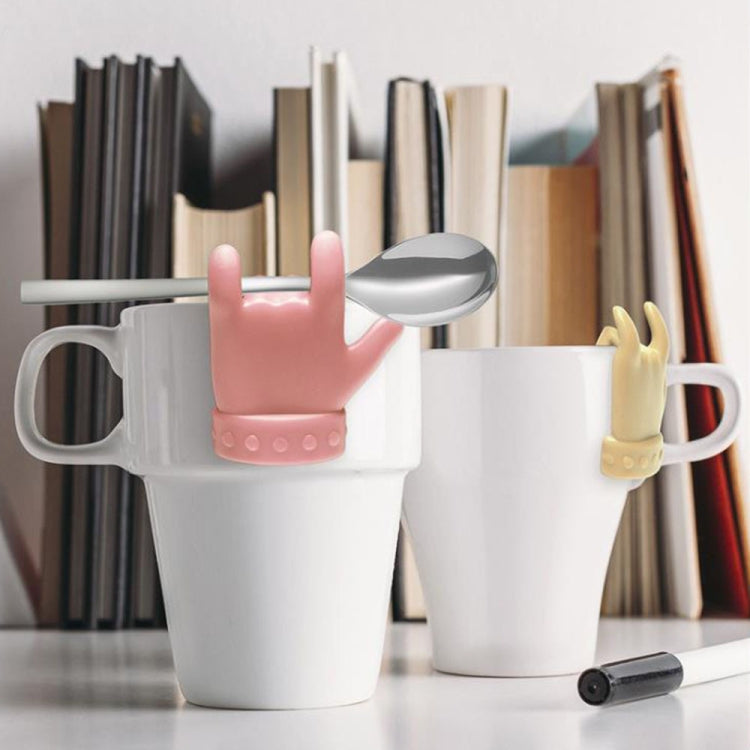 2 PCS Little Finger Shape Tea Heroes ช้อนชา,การจัดส่งสีแบบสุ่ม, Teaspoon Holder