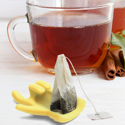 2 PCS Little Finger Shape Tea Heroes ช้อนชา,การจัดส่งสีแบบสุ่ม, Teaspoon Holder