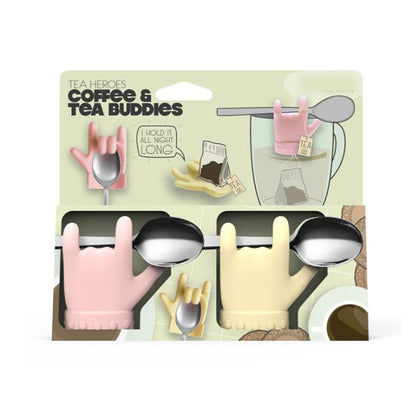 2 PCS Little Finger Shape Tea Heroes ช้อนชา,การจัดส่งสีแบบสุ่ม, Teaspoon Holder