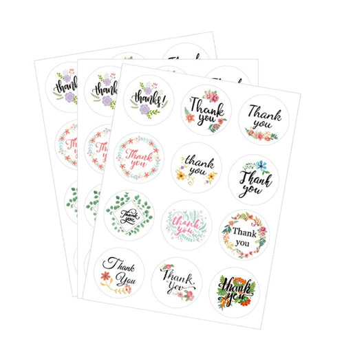 50 ชิ้น ขอบคุณ สติกเกอร์ปิดผนึก 12 ขอบคุณ สติกเกอร์ปิดผนึกแบบกลม, Thankyou Stickers