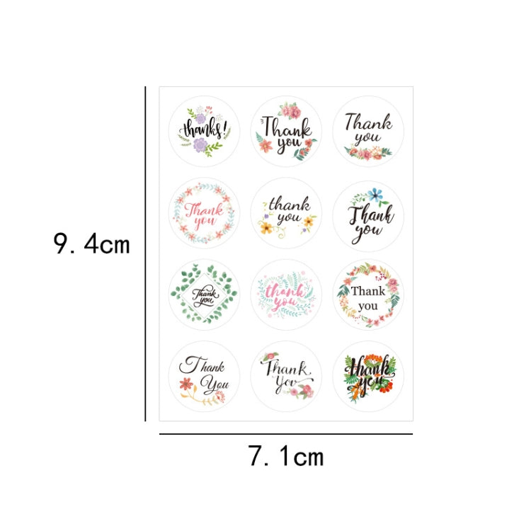 50 ชิ้น ขอบคุณ สติกเกอร์ปิดผนึก 12 ขอบคุณ สติกเกอร์ปิดผนึกแบบกลม, Thankyou Stickers