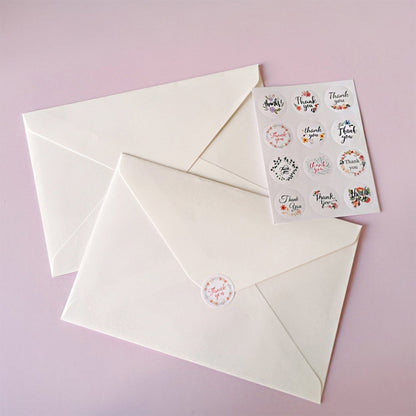 50 ชิ้น ขอบคุณ สติกเกอร์ปิดผนึก 12 ขอบคุณ สติกเกอร์ปิดผนึกแบบกลม, Thankyou Stickers
