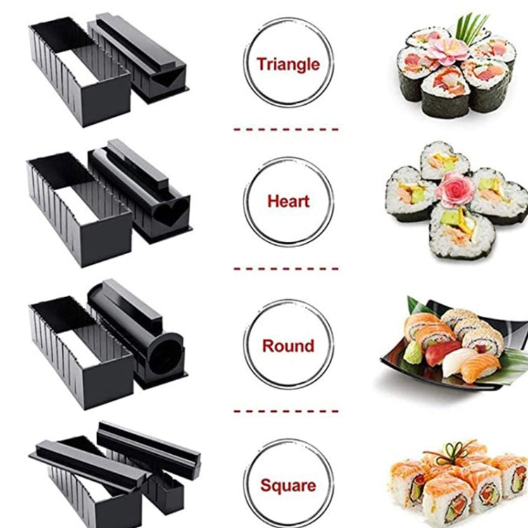 แม่พิมพ์ซูชิ 11 ใน 1 พร้อมมีดซูชิแม่พิมพ์ลูกข้าว DIY Home Creative ชุดซูชิโรล, Sushi Roll Set