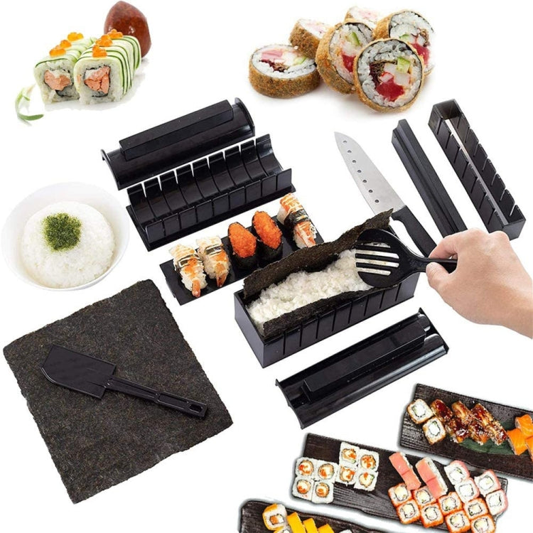 แม่พิมพ์ซูชิ 11 ใน 1 พร้อมมีดซูชิแม่พิมพ์ลูกข้าว DIY Home Creative ชุดซูชิโรล, Sushi Roll Set