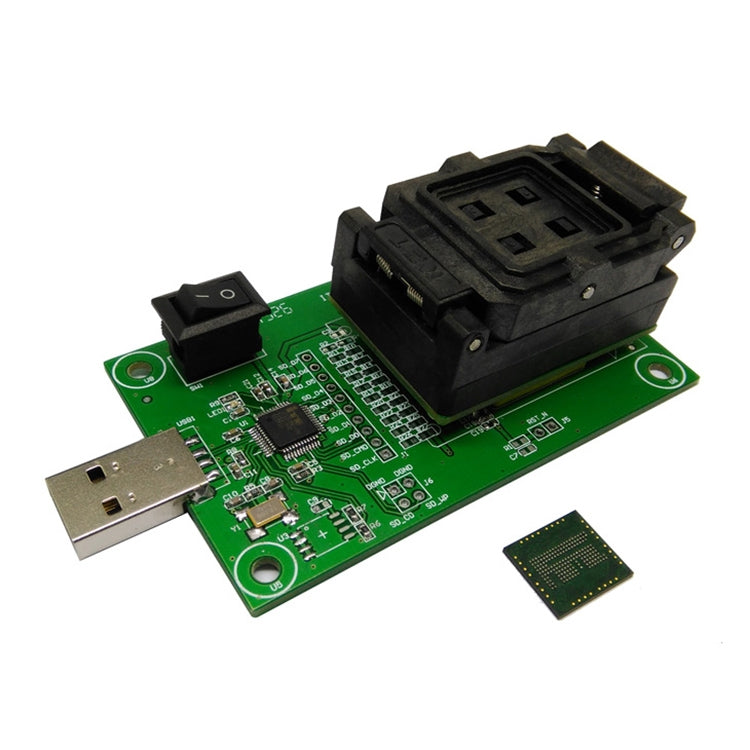 EMCP162/168 พลิกกระสุน USB ซ็อกเก็ตทดสอบ EMCP ซ็อกเก็ตการเขียนโปรแกรมโทรศัพท์มือถือตัวอักษรอ่าน-เขียนซ็อกเก็ต