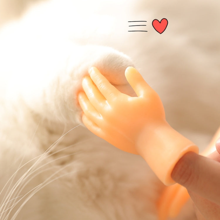 เตียงนิ้วนวดสัตว์เลี้ยง 3 ชิ้นและถุงมือแมว, Massage Finger