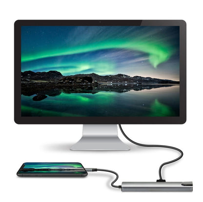 WC7367 8 ใน 1 87W Type-C ถึง PD+USB3.0x2+SD+TF+HDMI+RJ45+Type-c Docking Station HUB, WC7367