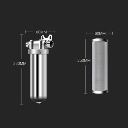 304 สแตนเลส Pre-Filter ในครัวเรือนน้ำประปาเครื่องกรองน้ำกลาง, Water Purifier