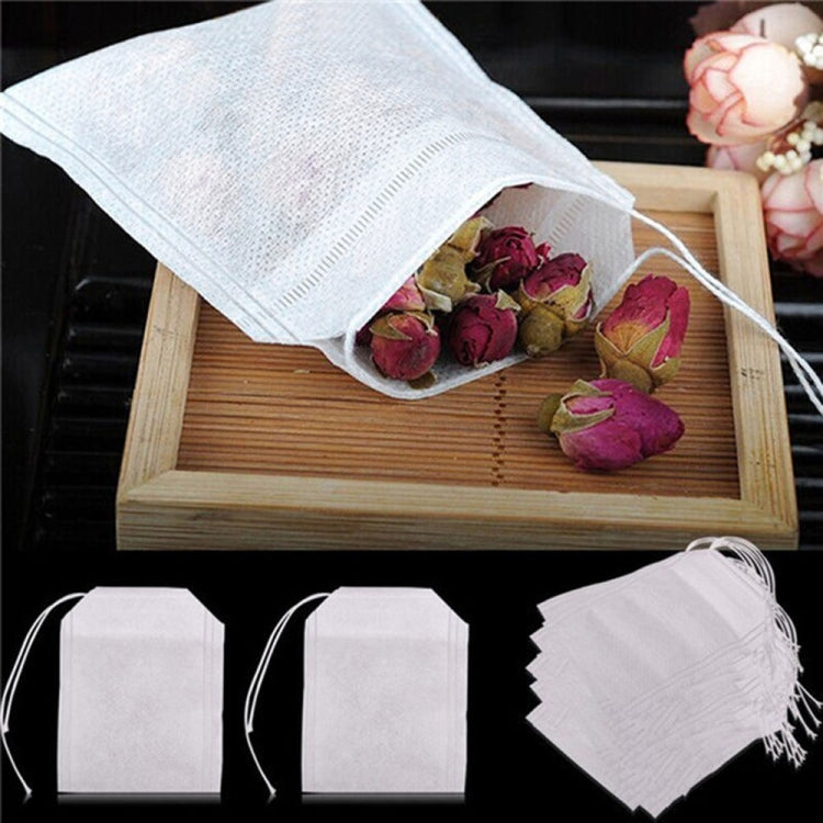 100 ชิ้น/ล็อต Teabags ถุงชาหอมพร้อมซีลกระดาษกรอง,ขนาด: 5.5x7 ซม., Teabags