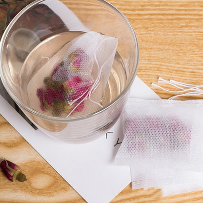 100 ชิ้น/ล็อต Teabags ถุงชาหอมพร้อมซีลกระดาษกรอง,ขนาด: 5.5x7 ซม., Teabags