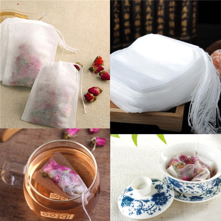 100 ชิ้น/ล็อต Teabags ถุงชาหอมพร้อมซีลกระดาษกรอง,ขนาด: 5.5x7 ซม., Teabags