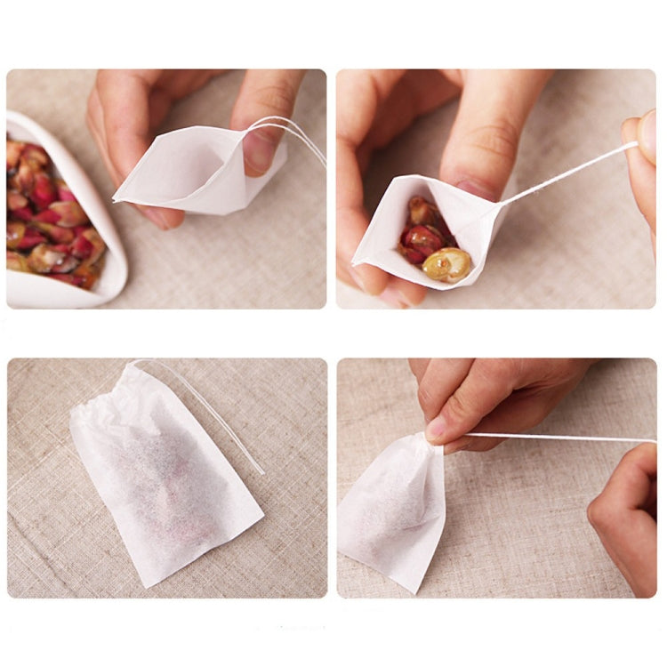 100 ชิ้น/ล็อต Teabags ถุงชาหอมพร้อมซีลกระดาษกรอง,ขนาด: 5.5x7 ซม., Teabags