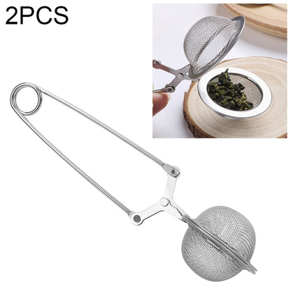 2 ชิ้นสแตนเลสทรงกลมตาข่ายกรองชากาแฟสมุนไพรเครื่องเทศกรองชา Infuser, Stainless Steel