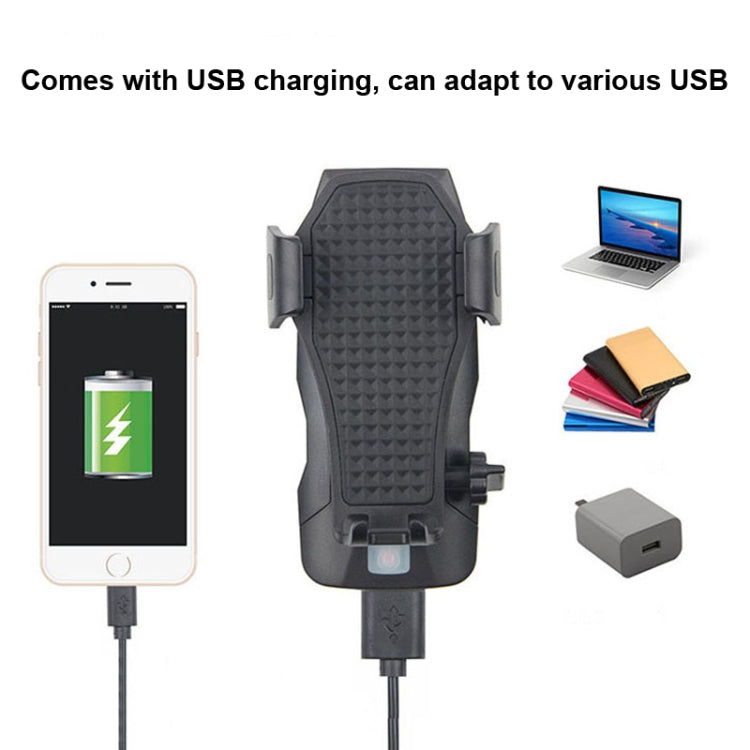 ที่วางโทรศัพท์มือถือแสงจักรยาน 500LM ไฟหน้าขี่มัลติฟังก์ชั่นพร้อมแตร, 4000 mAh (Black), 4000 mAh (Black Red), 4000 mAh (Black Blue), 4000 mAh (Black Orange), 2400 mAh (Black Red), 2400 mAh (Black Blue), 2400 mAh (Black Orange), 2400 mAh (Black)