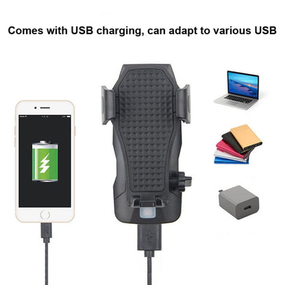 ที่วางโทรศัพท์มือถือแสงจักรยาน 500LM ไฟหน้าขี่มัลติฟังก์ชั่นพร้อมแตร, 4000 mAh (Black), 4000 mAh (Black Red), 4000 mAh (Black Blue), 4000 mAh (Black Orange), 2400 mAh (Black Red), 2400 mAh (Black Blue), 2400 mAh (Black Orange), 2400 mAh (Black)