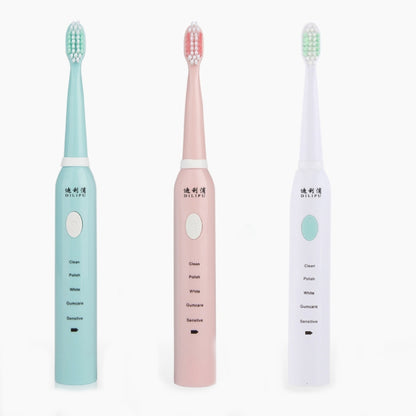 DELIPU แปรงสีฟันไฟฟ้าแบบชาร์จไฟได้โซนิคปรับความเร็ว 5 ระดับเด็กผู้ใหญ่ในครัวเรือนกันน้ำผมนุ่มไวท์เทนนิ่งแปรงสีฟัน, USB Charging Cable  (Blue), USB Charging Cable (White), USB Charging Stand (Blue), USB Charging Stand(Pink), USB Charging Stand(White)