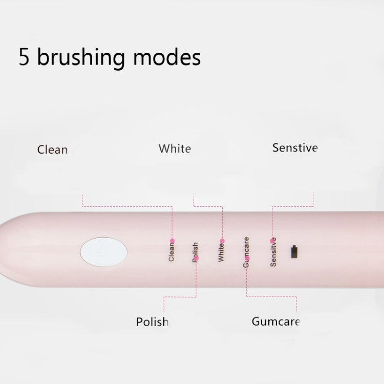 DELIPU แปรงสีฟันไฟฟ้าแบบชาร์จไฟได้โซนิคปรับความเร็ว 5 ระดับเด็กผู้ใหญ่ในครัวเรือนกันน้ำผมนุ่มไวท์เทนนิ่งแปรงสีฟัน, USB Charging Cable  (Blue), USB Charging Cable (White), USB Charging Stand (Blue), USB Charging Stand(Pink), USB Charging Stand(White)