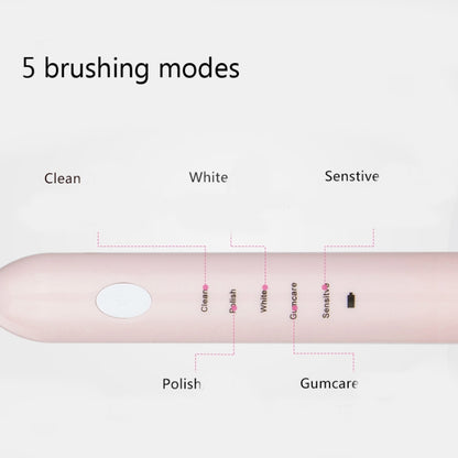 DELIPU แปรงสีฟันไฟฟ้าแบบชาร์จไฟได้โซนิคปรับความเร็ว 5 ระดับเด็กผู้ใหญ่ในครัวเรือนกันน้ำผมนุ่มไวท์เทนนิ่งแปรงสีฟัน, USB Charging Cable  (Blue), USB Charging Cable (White), USB Charging Stand (Blue), USB Charging Stand(Pink), USB Charging Stand(White)