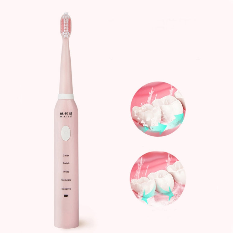 DELIPU แปรงสีฟันไฟฟ้าแบบชาร์จไฟได้โซนิคปรับความเร็ว 5 ระดับเด็กผู้ใหญ่ในครัวเรือนกันน้ำผมนุ่มไวท์เทนนิ่งแปรงสีฟัน, USB Charging Cable  (Blue), USB Charging Cable (White), USB Charging Stand (Blue), USB Charging Stand(Pink), USB Charging Stand(White)
