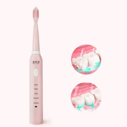 DELIPU แปรงสีฟันไฟฟ้าแบบชาร์จไฟได้โซนิคปรับความเร็ว 5 ระดับเด็กผู้ใหญ่ในครัวเรือนกันน้ำผมนุ่มไวท์เทนนิ่งแปรงสีฟัน, USB Charging Cable  (Blue), USB Charging Cable (White), USB Charging Stand (Blue), USB Charging Stand(Pink), USB Charging Stand(White)