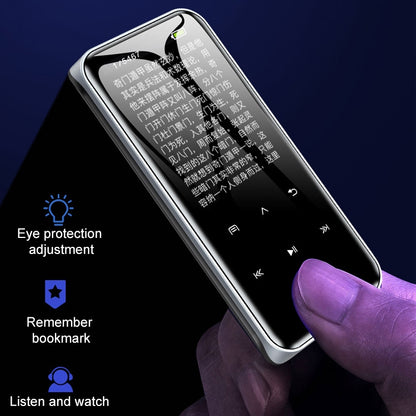 เครื่องเล่น MP3 หน้าจอสัมผัสบลูทูธแบบพกพาเครื่องบันทึก E-Book, 4GB, 8GB, 16GB, 32GB