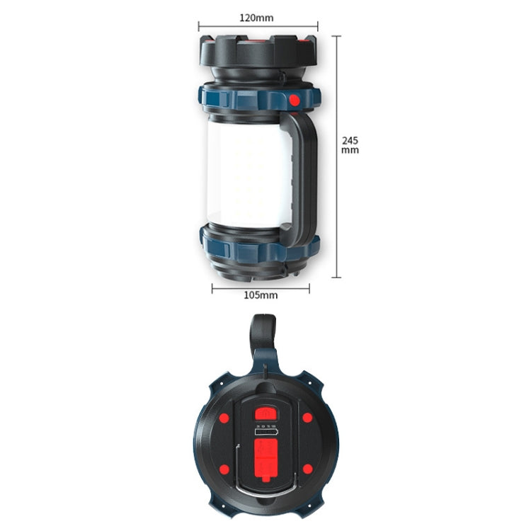 Glare ไฟฉายแบบพกพา Mountaineering กันน้ำ Patrol ไฟฉายแบบชาร์จไฟได้, 4800mAh