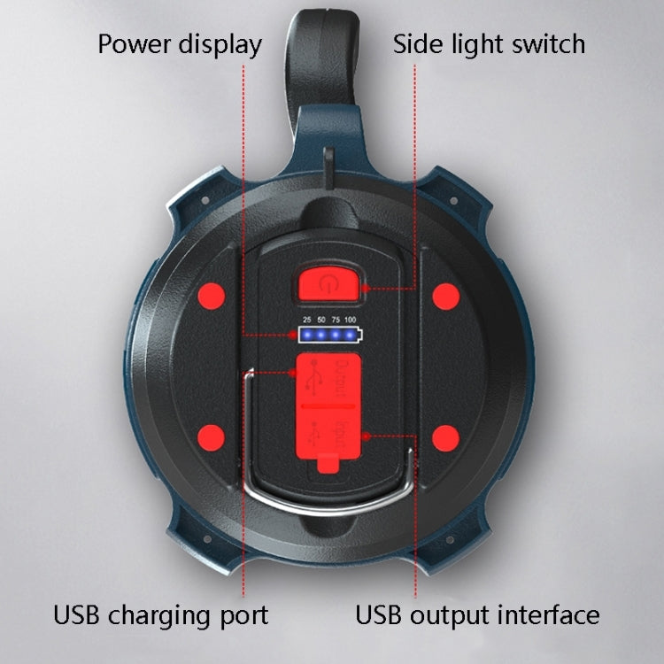 Glare ไฟฉายแบบพกพา Mountaineering กันน้ำ Patrol ไฟฉายแบบชาร์จไฟได้, 4800mAh