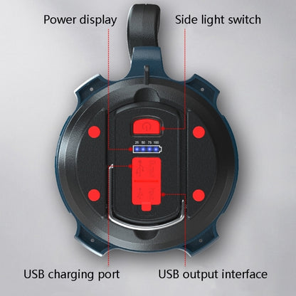 Glare ไฟฉายแบบพกพา Mountaineering กันน้ำ Patrol ไฟฉายแบบชาร์จไฟได้, 4800mAh
