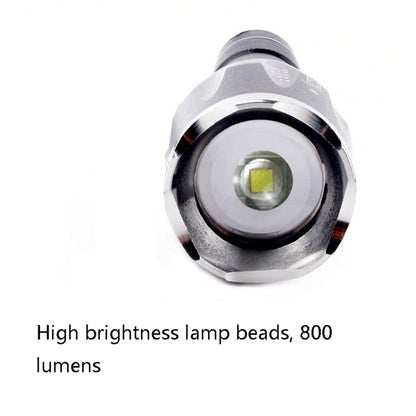 Telescopic Zoom ไฟฉายแสงที่แข็งแกร่ง Strong Magnetic ไฟฉาย LED แบบชาร์จไฟได้, Silver Head (No Battery, No Charger), Black Head (No Battery, No Charger), Silver Head (With Battery, EU Plug Charger), Black Head (With Battery, EU Plug Charger)
