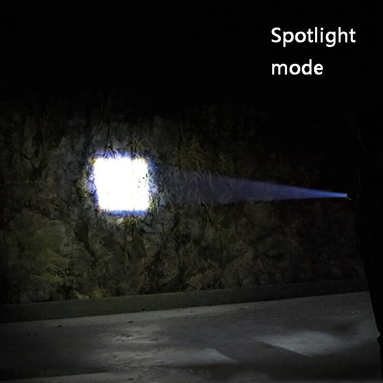 Telescopic Zoom ไฟฉายแสงที่แข็งแกร่ง Strong Magnetic ไฟฉาย LED แบบชาร์จไฟได้, Silver Head (No Battery, No Charger), Black Head (No Battery, No Charger), Silver Head (With Battery, EU Plug Charger), Black Head (With Battery, EU Plug Charger)