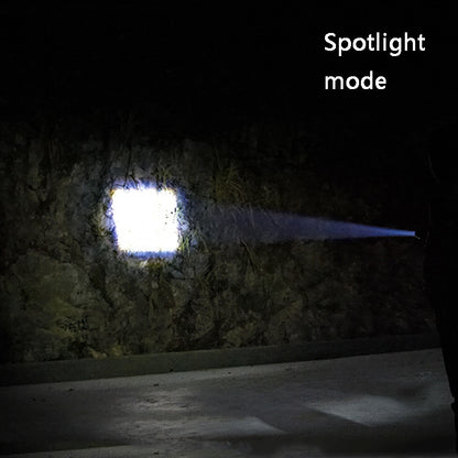 Telescopic Zoom ไฟฉายแสงที่แข็งแกร่ง Strong Magnetic ไฟฉาย LED แบบชาร์จไฟได้, Silver Head (No Battery, No Charger), Black Head (No Battery, No Charger), Silver Head (With Battery, EU Plug Charger), Black Head (With Battery, EU Plug Charger)