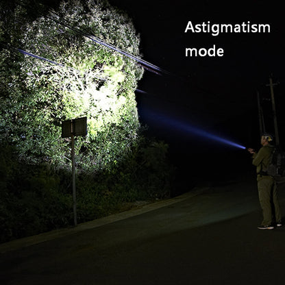 Telescopic Zoom ไฟฉายแสงที่แข็งแกร่ง Strong Magnetic ไฟฉาย LED แบบชาร์จไฟได้, Silver Head (No Battery, No Charger), Black Head (No Battery, No Charger), Silver Head (With Battery, EU Plug Charger), Black Head (With Battery, EU Plug Charger)