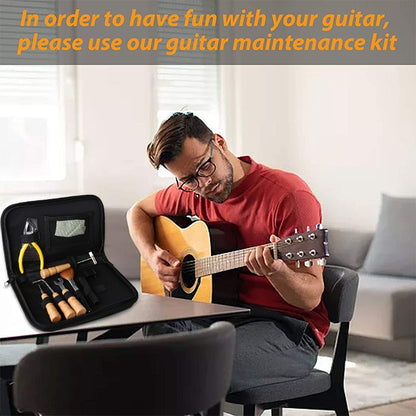7 ชิ้นชุดเปลี่ยนสายกีตาร์ชุดกีตาร์ Repair & Care TOOL, Guitar String Changing Kit