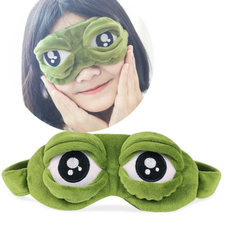 น่ารักตา Plush3D กบ Shade COVER Sleeping REST Travel Eye Mask พร้อมถุงน้ำแข็ง
