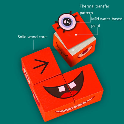 ไม้เด็กปริศนาระดับความท้าทายของเล่น Expression Thinking Training Building Block, Small