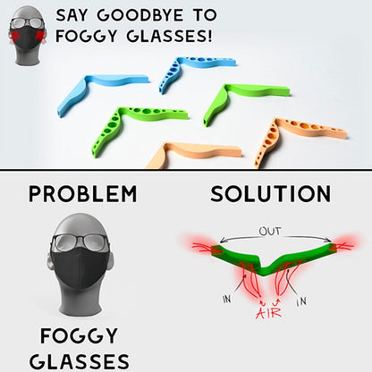 10 PCS Mask Nose Clip Bridge สวมแว่นตา Anti-Fog Sealing Silicone Strip, การจัดส่งสีแบบสุ่ม, Mask Nose Clip