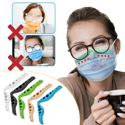 10 PCS Mask Nose Clip Bridge สวมแว่นตา Anti-Fog Sealing Silicone Strip, การจัดส่งสีแบบสุ่ม, Mask Nose Clip
