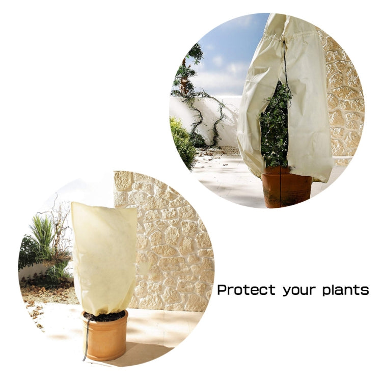 2 PCS Winter Plant Freeze Protection Cover ไม่ทอ Anti-Bacterial Tree Cover, 100x80cm Shrink Buckle, 180x120cm Zipper