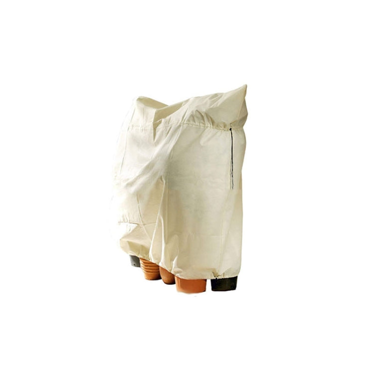 2 PCS Winter Plant Freeze Protection Cover ไม่ทอ Anti-Bacterial Tree Cover, 100x80cm Shrink Buckle, 180x120cm Zipper